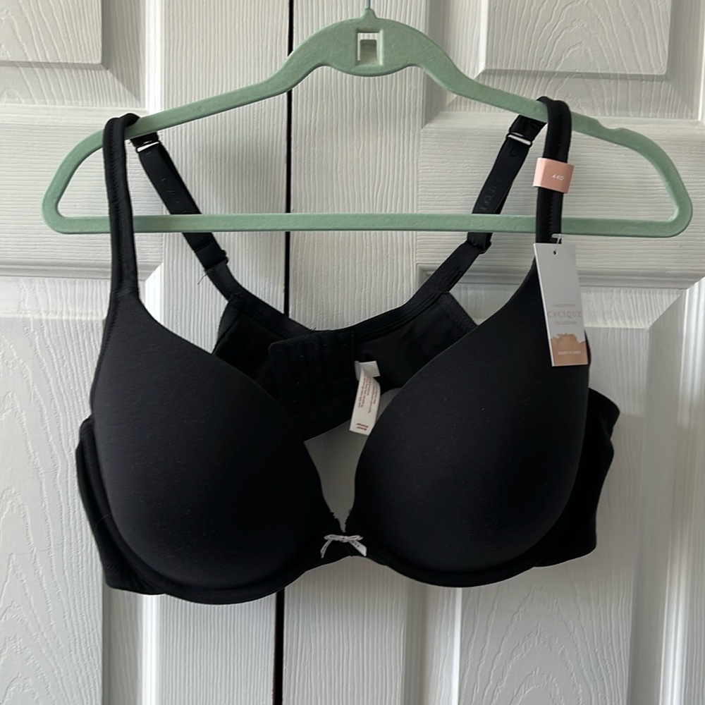 Cacique Black Boost Plunge Bra NWT